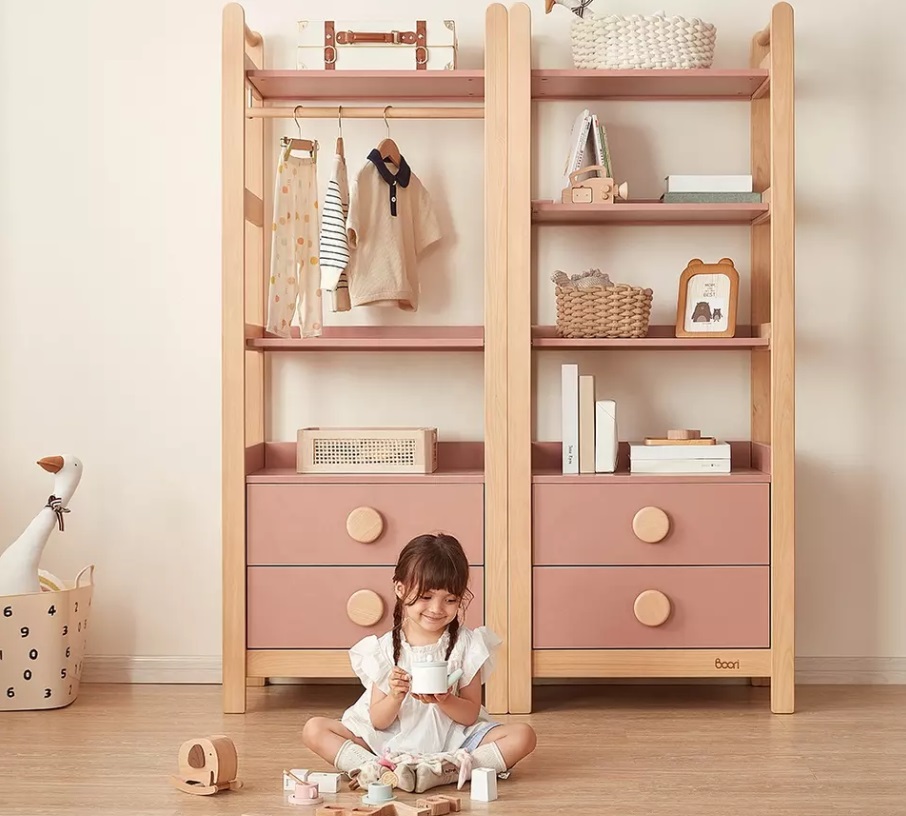 Tidy bookcase in Cherry for kids