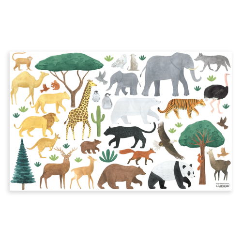 living-earth-stickers-muraux-animals-of-the-world