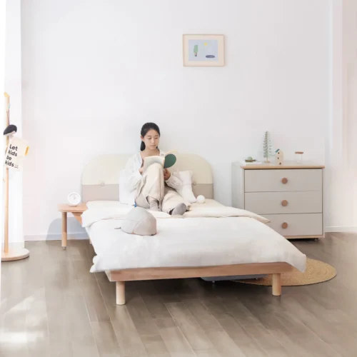 No.-1-Montessori-Bed-with-Colourblock-Padded-Headboard-Features-2