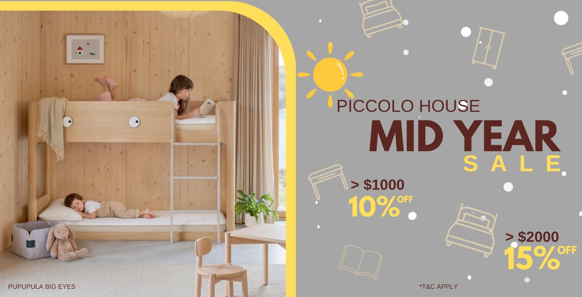 Yellow Minimalist Kids Fashion Facebook Cover